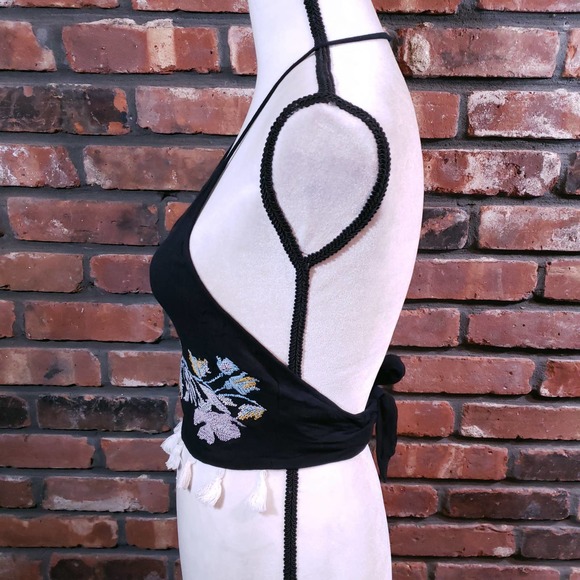 Asos Beach Floral Cross Stitch Embroidered Top - Picture 5 of 7